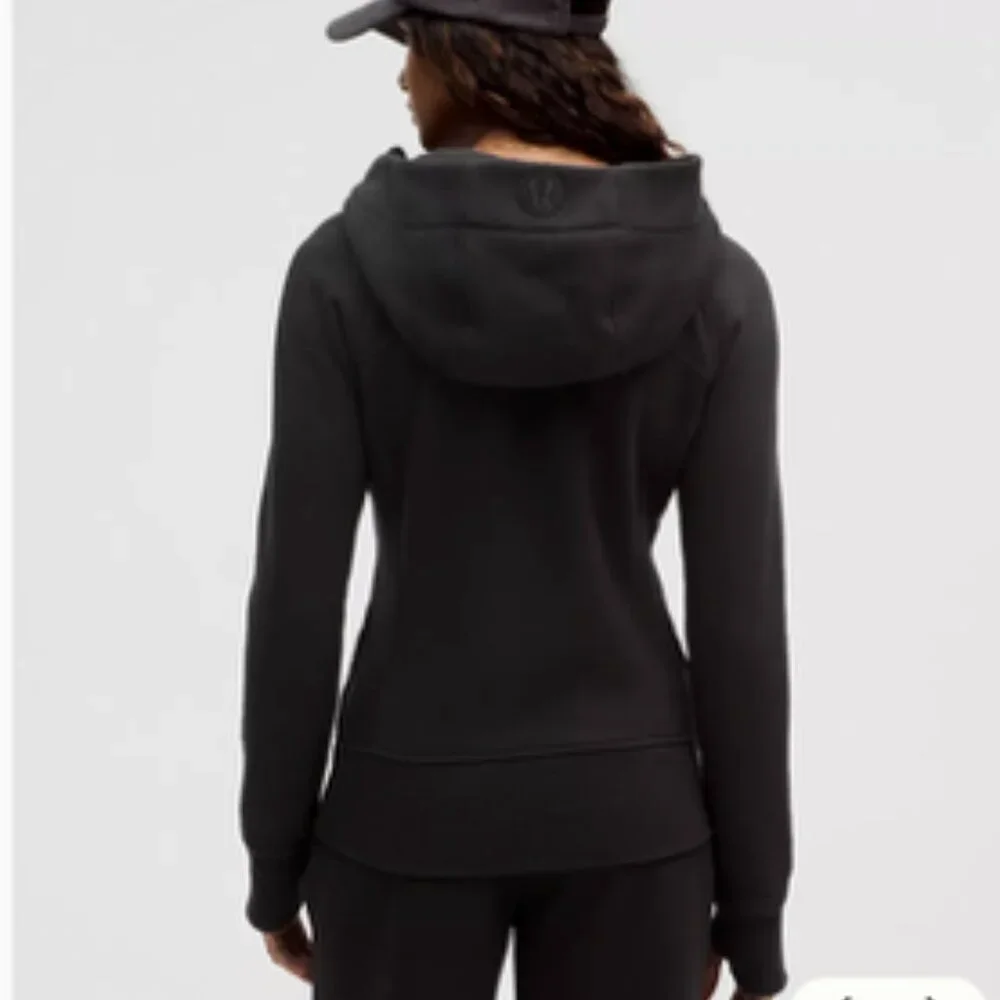 LULULEMON Scuba Full Zip Hoodie Sweatshirt Black Sz 10 - Picture 2 of 14